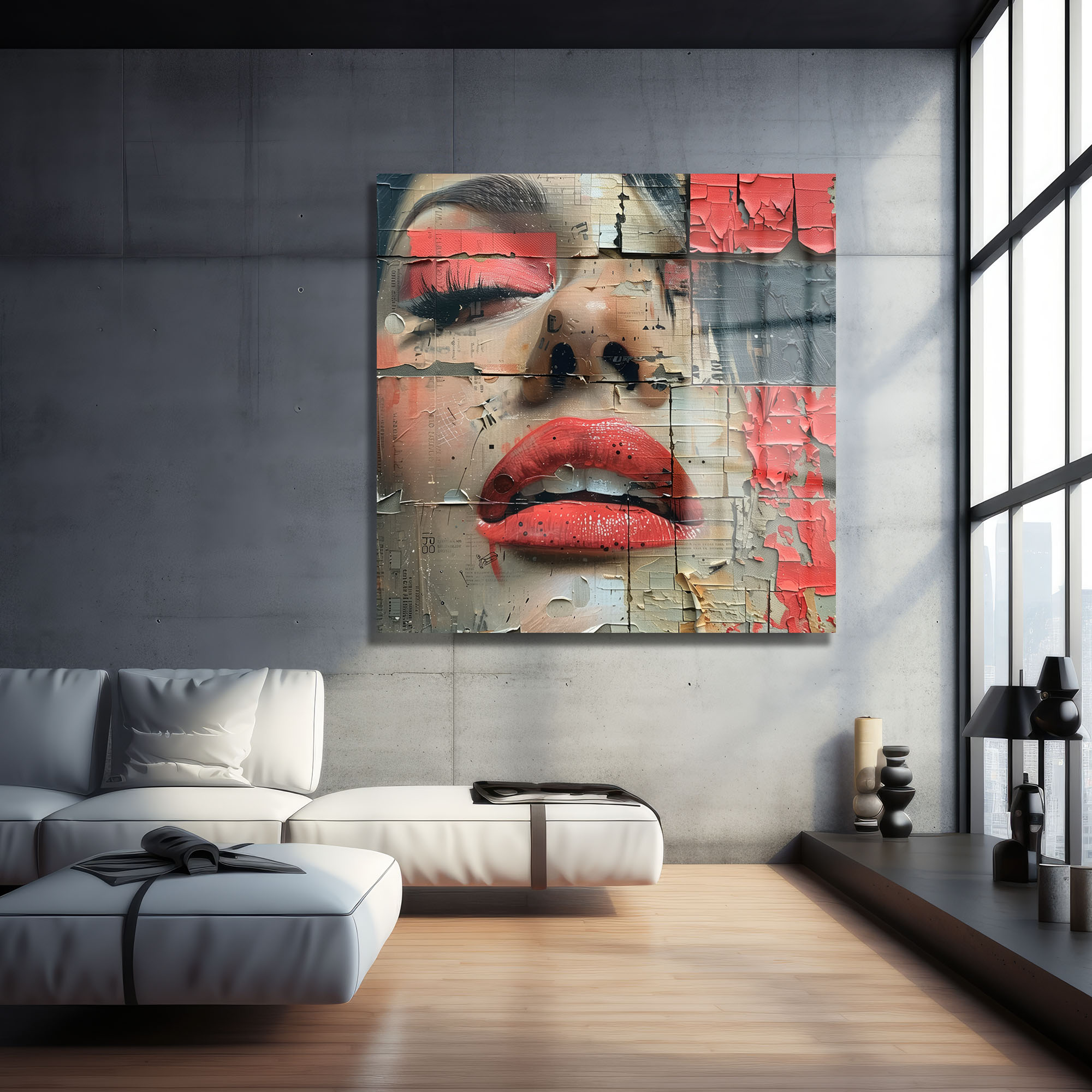 Kızıl Dudaklar: Modern Graffiti Sanatı Temperli Cam Tablo Duvar Dekoru cam tablo, duvar sanatı, modern dekorasyon, soyut sanat, cam sanat eserleri, iç mekan dekorasyonu, ofis dekorasyonu, ev dekorasyonu, restoran dekorasyonu, cafe dekorasyonu, cam baskı, UV baskı, estetik duvar sanatı