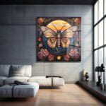 Gün Batımı Kelebeği: Vitray Sanatı Temperli Cam Tablo Duvar Dekoru cam tablo, duvar sanatı, modern dekorasyon, soyut sanat, cam sanat eserleri, iç mekan dekorasyonu, ofis dekorasyonu, ev dekorasyonu, restoran dekorasyonu, cafe dekorasyonu, cam baskı, UV baskı, estetik duvar sanatı