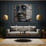 Derinliklerin Yüzü: Çatlak Dokulu Modern Sanat Cam Tablo Duvar Dekoru cam tablo, duvar sanatı, modern dekorasyon, soyut sanat, cam sanat eserleri, iç mekan dekorasyonu, ofis dekorasyonu, ev dekorasyonu, restoran dekorasyonu, cafe dekorasyonu, cam baskı, UV baskı, estetik duvar sanatı