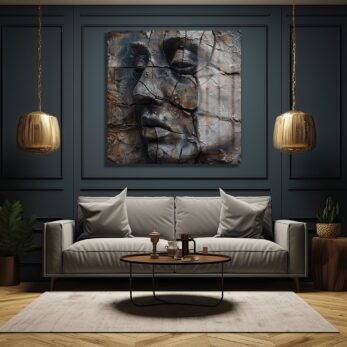 Derinliklerin Yüzü: Çatlak Dokulu Modern Sanat Cam Tablo - Glazella Derinliklerin Yüzü: Çatlak Dokulu Modern Sanat Cam Tablo - Glazella
