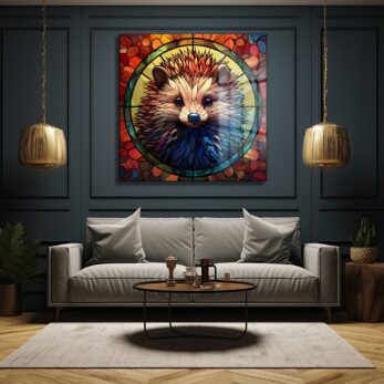 Vitray Kirpi Sanatı: Canlı Renklerle Modern Cam Tablo - Glazella Vitray Kirpi Sanatı: Canlı Renklerle Modern Cam Tablo - Glazella