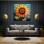 Vitray Ayçiçeği Sanatı: Güneşi Evinize Taşıyan Dekoratif Cam Tablo Duvar Dekoru cam tablo, duvar sanatı, modern dekorasyon, soyut sanat, cam sanat eserleri, iç mekan dekorasyonu, ofis dekorasyonu, ev dekorasyonu, restoran dekorasyonu, cafe dekorasyonu, cam baskı, UV baskı, estetik duvar sanatı