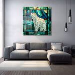 Buzların Hükümdarı: Stained Glass Kutup Ayısı Temperli Cam Tablo Duvar Dekoru cam tablo, duvar sanatı, modern dekorasyon, soyut sanat, cam sanat eserleri, iç mekan dekorasyonu, ofis dekorasyonu, ev dekorasyonu, restoran dekorasyonu, cafe dekorasyonu, cam baskı, UV baskı, estetik duvar sanatı