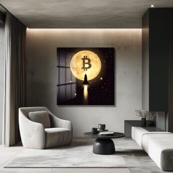 Bitcoin Ay Yolculuğu: Kripto Yükselişi Cam Tablo - Glazella Bitcoin Ay Yolculuğu: Kripto Yükselişi Cam Tablo - Glazella