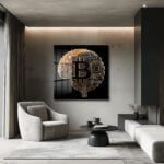Kripto Zeka: Bitcoin ve Teknoloji Temalı Modern Cam Tablo Duvar Dekoru cam tablo, duvar sanatı, modern dekorasyon, soyut sanat, cam sanat eserleri, iç mekan dekorasyonu, ofis dekorasyonu, ev dekorasyonu, restoran dekorasyonu, cafe dekorasyonu, cam baskı, UV baskı, estetik duvar sanatı