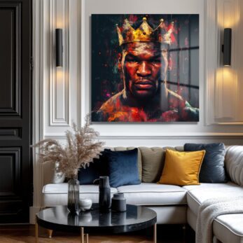 Demir Yumruk Kral: Mike Tyson Modern Sanat Cam Tablo - Glazella Demir Yumruk Kral: Mike Tyson Modern Sanat Cam Tablo - Glazella