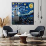 Van Gogh'un Yıldızlı Gecesi: Rüyalarınızı Aydınlatan Temperli Cam Tablo Duvar Dekoru cam tablo, duvar sanatı, modern dekorasyon, soyut sanat, cam sanat eserleri, iç mekan dekorasyonu, ofis dekorasyonu, ev dekorasyonu, restoran dekorasyonu, cafe dekorasyonu, cam baskı, UV baskı, estetik duvar sanatı