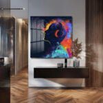 Sonsuz Melodi: Modern Soyut Müzik Temalı Temperli Cam Tablo Duvar Dekoru cam tablo, duvar sanatı, modern dekorasyon, soyut sanat, cam sanat eserleri, iç mekan dekorasyonu, ofis dekorasyonu, ev dekorasyonu, restoran dekorasyonu, cafe dekorasyonu, cam baskı, UV baskı, estetik duvar sanatı