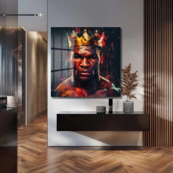 Demir Yumruk Kral: Mike Tyson Modern Sanat Cam Tablo - Glazella Demir Yumruk Kral: Mike Tyson Modern Sanat Cam Tablo - Glazella