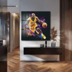 Mamba Ruhu: Dinamik Kobe Bryant Splash Art Cam Tablo Duvar Dekoru cam tablo, duvar sanatı, modern dekorasyon, soyut sanat, cam sanat eserleri, iç mekan dekorasyonu, ofis dekorasyonu, ev dekorasyonu, restoran dekorasyonu, cafe dekorasyonu, cam baskı, UV baskı, estetik duvar sanatı