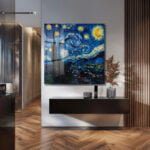 Van Gogh'un Yıldızlı Gecesi: Rüyalarınızı Aydınlatan Temperli Cam Tablo Duvar Dekoru cam tablo, duvar sanatı, modern dekorasyon, soyut sanat, cam sanat eserleri, iç mekan dekorasyonu, ofis dekorasyonu, ev dekorasyonu, restoran dekorasyonu, cafe dekorasyonu, cam baskı, UV baskı, estetik duvar sanatı