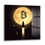 Bitcoin Ay Yolculuğu: Kripto Yükselişi Cam Tablo - Glazella
