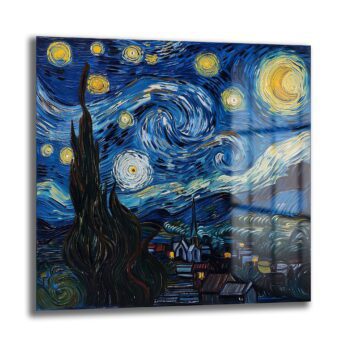 Van Gogh'un Yıldızlı Gecesi: Rüyalarınızı Aydınlatan Temperli Cam Tablo - Glazella