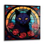 Esrarengiz Gözler: Kedi ve Güller Cam Tablo - Art Nouveau Dokunuşu Duvar Dekoru cam tablo, duvar sanatı, modern dekorasyon, soyut sanat, cam sanat eserleri, iç mekan dekorasyonu, ofis dekorasyonu, ev dekorasyonu, restoran dekorasyonu, cafe dekorasyonu, cam baskı, UV baskı, estetik duvar sanatı