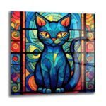 Gizemli Vitray Kedi: Sanatsal Temperli Cam Tablo Duvar Dekoru cam tablo, duvar sanatı, modern dekorasyon, soyut sanat, cam sanat eserleri, iç mekan dekorasyonu, ofis dekorasyonu, ev dekorasyonu, restoran dekorasyonu, cafe dekorasyonu, cam baskı, UV baskı, estetik duvar sanatı