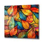 Sonbahar Rüyası: Renkli Yapraklar Stained Glass Cam Tablo Duvar Dekoru cam tablo, duvar sanatı, modern dekorasyon, soyut sanat, cam sanat eserleri, iç mekan dekorasyonu, ofis dekorasyonu, ev dekorasyonu, restoran dekorasyonu, cafe dekorasyonu, cam baskı, UV baskı, estetik duvar sanatı