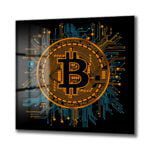 Dijital Altın: Bitcoin Devre Kartı Tasarımlı Modern Cam Tablo Duvar Dekoru cam tablo, duvar sanatı, modern dekorasyon, soyut sanat, cam sanat eserleri, iç mekan dekorasyonu, ofis dekorasyonu, ev dekorasyonu, restoran dekorasyonu, cafe dekorasyonu, cam baskı, UV baskı, estetik duvar sanatı