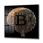 Kripto Zeka: Bitcoin ve Teknoloji Temalı Modern Cam Tablo Duvar Dekoru cam tablo, duvar sanatı, modern dekorasyon, soyut sanat, cam sanat eserleri, iç mekan dekorasyonu, ofis dekorasyonu, ev dekorasyonu, restoran dekorasyonu, cafe dekorasyonu, cam baskı, UV baskı, estetik duvar sanatı