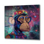 Kozmik Maymun: Psychedelic Enerjili Modern Cam Tablo Duvar Dekoru cam tablo, duvar sanatı, modern dekorasyon, soyut sanat, cam sanat eserleri, iç mekan dekorasyonu, ofis dekorasyonu, ev dekorasyonu, restoran dekorasyonu, cafe dekorasyonu, cam baskı, UV baskı, estetik duvar sanatı