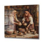 Zanaatkar Kadınlar: Toprağın Dansı Temperli Cam Tablo Duvar Dekoru cam tablo, duvar sanatı, modern dekorasyon, soyut sanat, cam sanat eserleri, iç mekan dekorasyonu, ofis dekorasyonu, ev dekorasyonu, restoran dekorasyonu, cafe dekorasyonu, cam baskı, UV baskı, estetik duvar sanatı