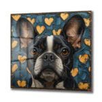 Aşk Dolu Bakışlar: Boston Terrier Temalı Modern Sanat Cam Tablo Duvar Dekoru cam tablo, duvar sanatı, modern dekorasyon, soyut sanat, cam sanat eserleri, iç mekan dekorasyonu, ofis dekorasyonu, ev dekorasyonu, restoran dekorasyonu, cafe dekorasyonu, cam baskı, UV baskı, estetik duvar sanatı
