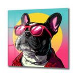Havalı Fransız Bulldog Pop Art Cam Tablo | Canlı Renklerle Modern Duvar Dekoru Duvar Dekoru cam tablo, duvar sanatı, modern dekorasyon, soyut sanat, cam sanat eserleri, iç mekan dekorasyonu, ofis dekorasyonu, ev dekorasyonu, restoran dekorasyonu, cafe dekorasyonu, cam baskı, UV baskı, estetik duvar sanatı