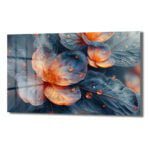 Ethereal Çiçeklerin Dansı: Amber ve Mavi Tonlarında Cam Tablo Duvar Dekoru cam tablo, duvar sanatı, modern dekorasyon, soyut sanat, cam sanat eserleri, iç mekan dekorasyonu, ofis dekorasyonu, ev dekorasyonu, restoran dekorasyonu, cafe dekorasyonu, cam baskı, UV baskı, estetik duvar sanatı