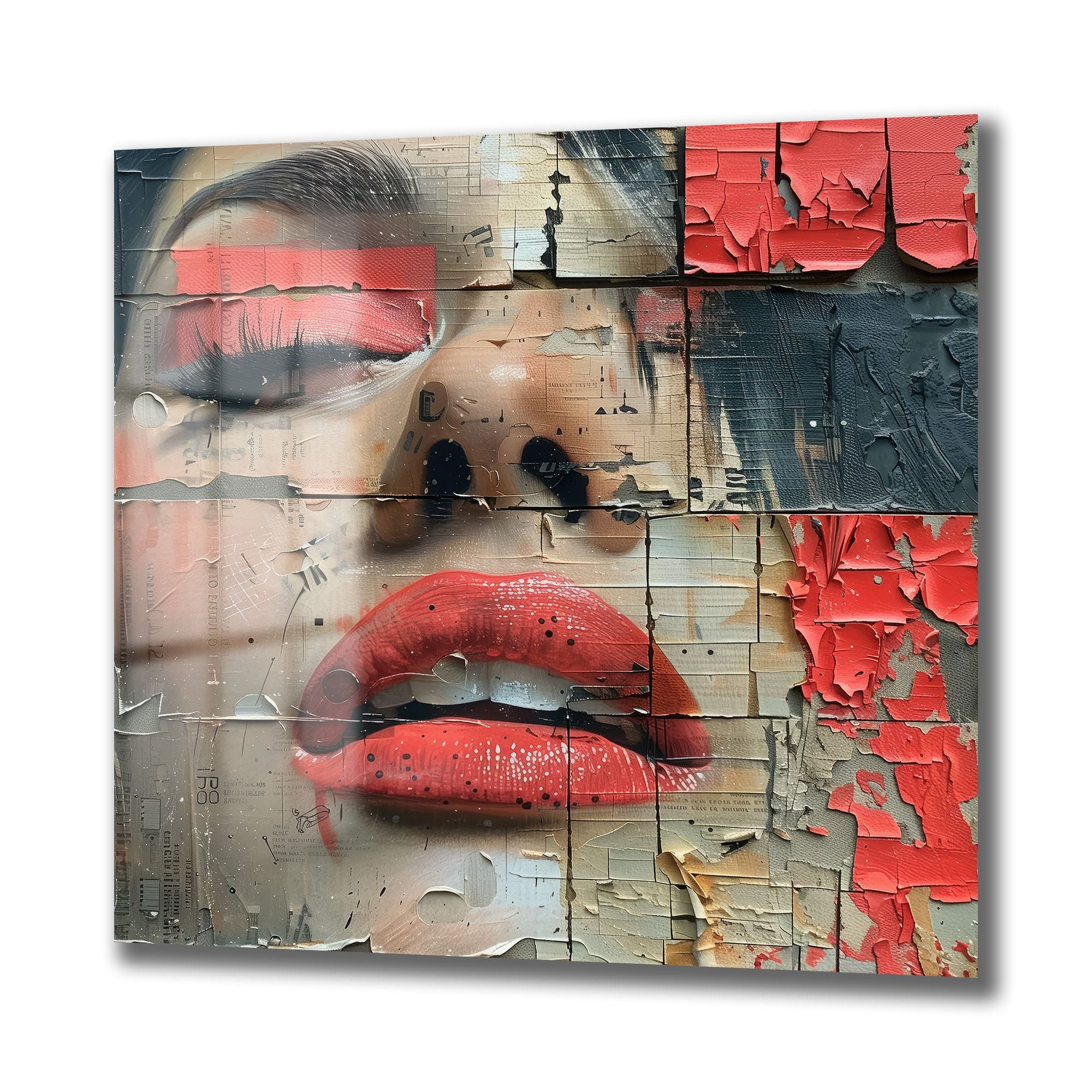 Kızıl Dudaklar: Modern Graffiti Sanatı Temperli Cam Tablo Duvar Dekoru cam tablo, duvar sanatı, modern dekorasyon, soyut sanat, cam sanat eserleri, iç mekan dekorasyonu, ofis dekorasyonu, ev dekorasyonu, restoran dekorasyonu, cafe dekorasyonu, cam baskı, UV baskı, estetik duvar sanatı