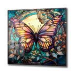 Vitray Kelebek Dansı: Canlı Renklerle Temperli Cam Tablo Duvar Dekoru cam tablo, duvar sanatı, modern dekorasyon, soyut sanat, cam sanat eserleri, iç mekan dekorasyonu, ofis dekorasyonu, ev dekorasyonu, restoran dekorasyonu, cafe dekorasyonu, cam baskı, UV baskı, estetik duvar sanatı