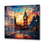 Big Ben Büyüsü: Gün Batımı Vitray Sanatı Cam Tablo Duvar Dekoru cam tablo, duvar sanatı, modern dekorasyon, soyut sanat, cam sanat eserleri, iç mekan dekorasyonu, ofis dekorasyonu, ev dekorasyonu, restoran dekorasyonu, cafe dekorasyonu, cam baskı, UV baskı, estetik duvar sanatı