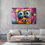 SpongeBob Graffiti Patlaması: Modern Sanat Temperli Cam Tablo Duvar Dekoru SpongeBob Graffiti Patlaması: Modern Sanat Temperli Cam Tablo Dekoratif Cam Tablo