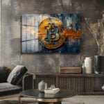 Dijital Altın Çağı: Bitcoin Gücü Temalı Modern Temperli Cam Tablo Duvar Dekoru cam tablo, duvar sanatı, modern dekorasyon, soyut sanat, cam sanat eserleri, iç mekan dekorasyonu, ofis dekorasyonu, ev dekorasyonu, restoran dekorasyonu, cafe dekorasyonu, cam baskı, UV baskı, estetik duvar sanatı