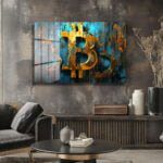 Bitcoin Enerjisi: Modern Kripto Sanat Cam Tablo Duvar Dekoru cam tablo, duvar sanatı, modern dekorasyon, soyut sanat, cam sanat eserleri, iç mekan dekorasyonu, ofis dekorasyonu, ev dekorasyonu, restoran dekorasyonu, cafe dekorasyonu, cam baskı, UV baskı, estetik duvar sanatı
