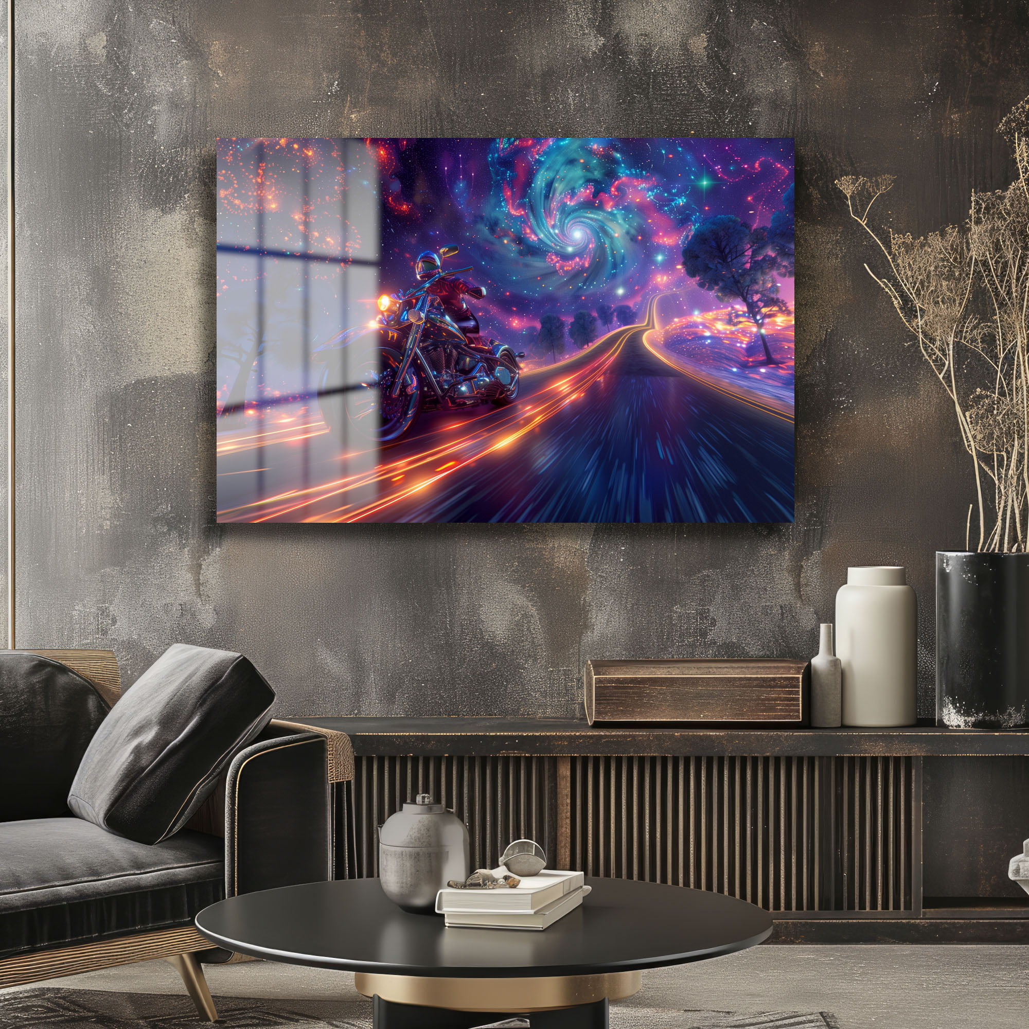 Kozmik Yolculuk: Evrenin Işıltısında Modern Cam Tablo Duvar Dekoru Kozmik Yolculuk: Evrenin Işıltısında Modern Cam Tablo - Görsel 5