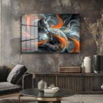 Ateşin Dansı: Gizemli Kedi Temalı Modern Temperli Cam Tablo Duvar Dekoru cam tablo, duvar sanatı, modern dekorasyon, soyut sanat, cam sanat eserleri, iç mekan dekorasyonu, ofis dekorasyonu, ev dekorasyonu, restoran dekorasyonu, cafe dekorasyonu, cam baskı, UV baskı, estetik duvar sanatı