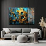 Bitcoin Enerjisi: Modern Kripto Sanat Cam Tablo Duvar Dekoru cam tablo, duvar sanatı, modern dekorasyon, soyut sanat, cam sanat eserleri, iç mekan dekorasyonu, ofis dekorasyonu, ev dekorasyonu, restoran dekorasyonu, cafe dekorasyonu, cam baskı, UV baskı, estetik duvar sanatı