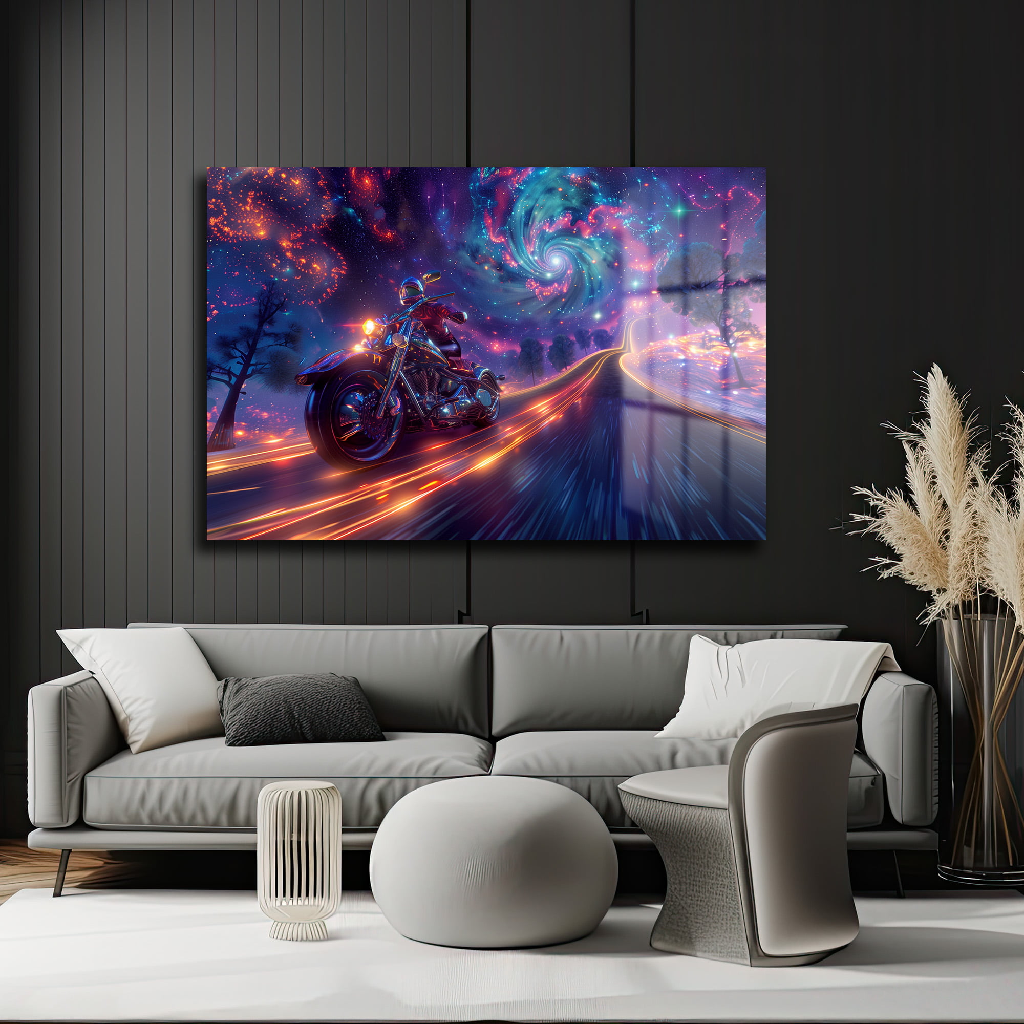 Kozmik Yolculuk: Evrenin Işıltısında Modern Cam Tablo Duvar Dekoru Kozmik Yolculuk: Evrenin Işıltısında Modern Cam Tablo - Görsel 6