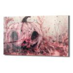 Gotik Pembe Balkabağı: Esrarengiz Halloween Cam Tablo Duvar Dekoru cam tablo, duvar sanatı, modern dekorasyon, soyut sanat, cam sanat eserleri, iç mekan dekorasyonu, ofis dekorasyonu, ev dekorasyonu, restoran dekorasyonu, cafe dekorasyonu, cam baskı, UV baskı, estetik duvar sanatı
