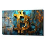 Bitcoin Enerjisi: Modern Kripto Sanat Cam Tablo Duvar Dekoru cam tablo, duvar sanatı, modern dekorasyon, soyut sanat, cam sanat eserleri, iç mekan dekorasyonu, ofis dekorasyonu, ev dekorasyonu, restoran dekorasyonu, cafe dekorasyonu, cam baskı, UV baskı, estetik duvar sanatı