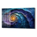 Galaktik Spiral: Mor Mavi Tonlarında Modern Soyut Cam Tablo Duvar Dekoru Galaktik Spiral: Mor Mavi Tonlarında Modern Soyut Cam Tablo Dekoratif Cam Tablo