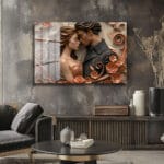 Aşkın Sonsuz Dansı: Romantik Relief Cam Tablo Duvar Dekoru Aşkın Sonsuz Dansı: Romantik Relief Cam Tablo Dekoratif Cam Tablo