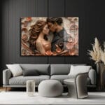 Aşkın Sonsuz Dansı: Romantik Relief Cam Tablo Duvar Dekoru Aşkın Sonsuz Dansı: Romantik Relief Cam Tablo Dekoratif Cam Tablo