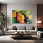 Günebakanın Gözyaşları: Canlı Pop Art Cam Tablo - Modern Duvar Dekorasyonu Duvar Dekoru Günebakanın Gözyaşları: Canlı Pop Art Cam Tablo - Modern Duvar Dekorasyonu Dekoratif Cam Tablo