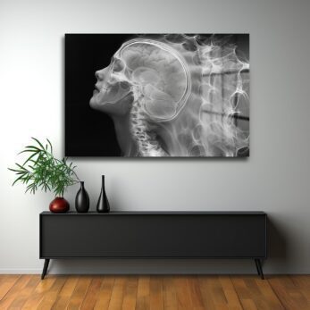 Zihin Akışı: Modern Beyin ve İnsan Anatomisi Cam Tablo - Glazella