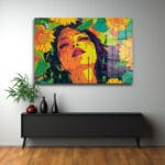 Günebakanın Gözyaşları: Canlı Pop Art Cam Tablo - Modern Duvar Dekorasyonu Duvar Dekoru Günebakanın Gözyaşları: Canlı Pop Art Cam Tablo - Modern Duvar Dekorasyonu Dekoratif Cam Tablo
