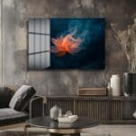 Alev Lotus: Mistisizm ve Zarafetin Buluştuğu Modern Cam Tablo Duvar Dekoru Alev Lotus: Mistisizm ve Zarafetin Buluştuğu Modern Cam Tablo Dekoratif Cam Tablo