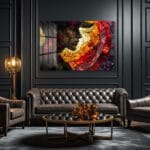 Altın Işıltılı Mozaik Portre: Modern Sanat Cam Tablo Duvar Dekoru Altın Işıltılı Mozaik Portre: Modern Sanat Cam Tablo Dekoratif Cam Tablo