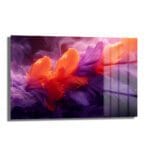 Mor ve Turuncunun Büyüsü: Eterik Tüyler Cam Tablo - Glazella Mor ve Turuncunun Büyüsü: Eterik Tüyler Cam Tablo - Glazella