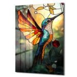 Vitray Kolibri Sanatı: Canlı Renklerle Işıldayan Temperli Cam Tablo Duvar Dekoru Vitray Kolibri Sanatı: Canlı Renklerle Işıldayan Temperli Cam Tablo Dekoratif Cam Tablo