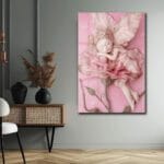 Rüya Perisi: Pembe Çiçekte Uyuyan Masalsı Temperli Cam Tablo Duvar Dekoru Rüya Perisi: Pembe Çiçekte Uyuyan Masalsı Temperli Cam Tablo Dekoratif Cam Tablo